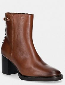 Botki na obcasie Tommy Hilfiger  brązowe FW0FW08864