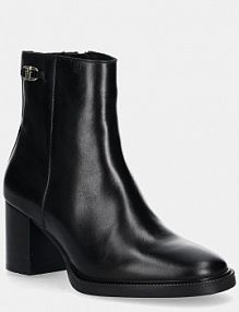 Botki na obcasie Tommy Hilfiger  czarne FW0FW08864