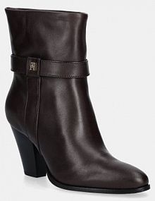 Botki na obcasie Tommy Hilfiger  brązowe FW0FW08984