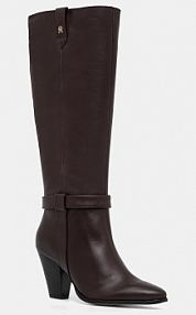 Kozaki Tommy Hilfiger  brązowe damskie FW0FW08982