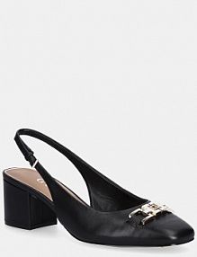 Sandały na obcasie Guess  czarne FLTCDE.LEA05.