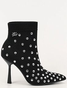 Botki na obcasie Karl Lagerfeld  czarne KL31367.K0S