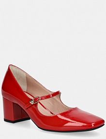 Sandały na obcasie Love Moschino  czerwone JA10385G1NIH0