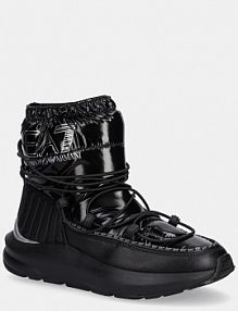 Śniegowce EA7 Emporio Armani  czarne damskie AF18570.7X000
