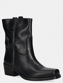 Botki na obcasie Weekend Max Mara  czarne 2525796034600