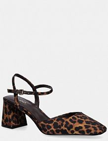 Sandały na obcasie ALDO  brązowe 14145949.GENN