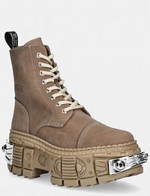 Botki New Rock  brązowe damskie M.WALL083C.C1