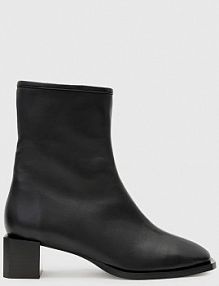 Botki na obcasie AllSaints  czarne W013FC