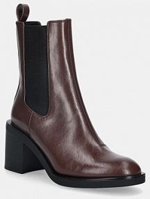 Botki na obcasie HUGO  brązowe 50552697.201