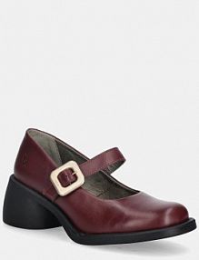 Sandały na obcasie Fly London  bordowy P145044010