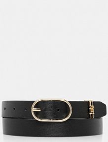 Pasek Tommy Hilfiger  czarny damski AW0AW17494