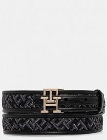 Pasek Tommy Hilfiger  czarny damski AW0AW17764