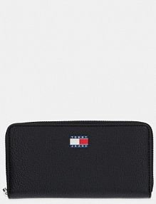 Portfel Tommy Jeans  czarny damski AW0AW17585