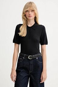 Koszulka polo Calvin Klein  czarna damska LV044C341G