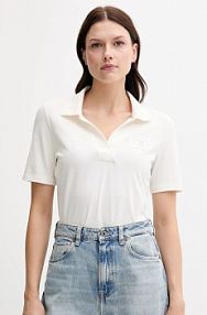 Koszulka polo Tommy Hilfiger  beżowa damska WW0WW45807