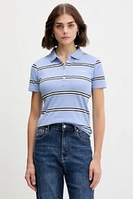 Koszulka polo Guess Jeans  niebieska damska W5YP40.KCYR1