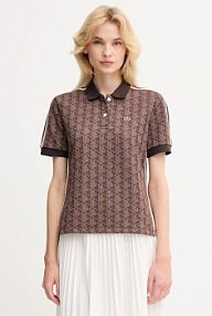 Koszulka polo Lacoste  brązowa damska DF3364