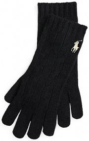Rękawiczki Polo Ralph Lauren  czarne damskie 455981440