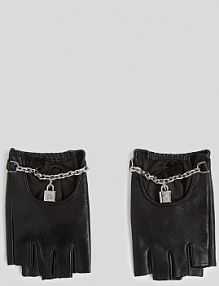 Rękawiczki skórzane Karl Lagerfeld  czarne A3W33031