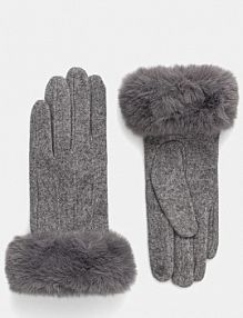 Rękawiczki Liu Jo  szare damskie 2F5062.T0300
