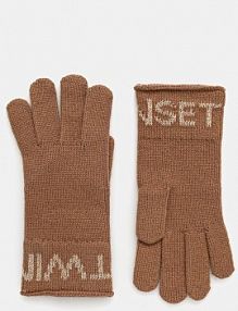 Rękawiczki Twinset  brązowe damskie 252TA4252