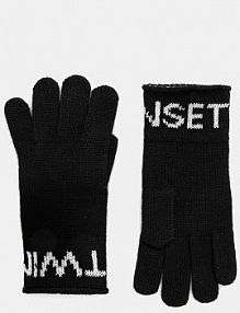Rękawiczki Twinset  czarne damskie 252TA4252