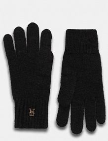 Rękawiczki Tommy Hilfiger  czarne damskie AW0AW17798