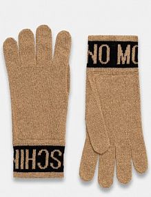 Rękawiczki Moschino  złote damskie M3166.65422