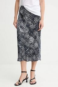 Spódnica midi Calvin Klein  granatowa LV044C621G