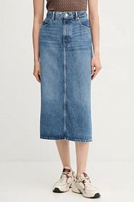 Spódnica midi Tommy Hilfiger  niebieska WW0WW46503