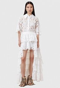 Spódnica maxi AllSaints  biała W096RC