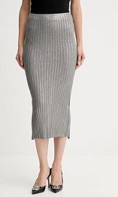 Spódnica midi Simona Corsellini  srebrna A25CPGOP0101