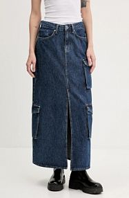 Spódnica maxi Karl Lagerfeld Jeans  granatowa A3W12011