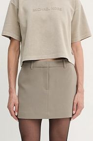 Spódnica mini MICHAEL Michael Kors  brązowa MF470FEENX