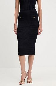 Spódnica midi Guess  granatowa W5YD66.Z0130