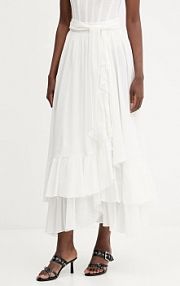 Spódnica midi bardot  biała 60042SB