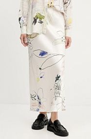 Spódnica midi Desigual  beżowa 25WWFW07