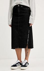 Spódnica midi Karl Lagerfeld Jeans  czarna A4W12002