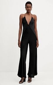 Kombinezon bardot  czarny 59938PB