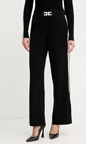 Spodnie dresowe Elisabetta Franchi  czarne damskie KP69S56E2