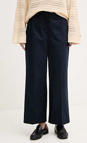 Spodnie eleganckie Tommy Hilfiger  granatowe damskie WW0WW45791