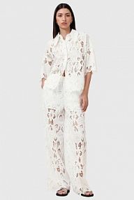 Spodnie eleganckie AllSaints  białe damskie W080TC