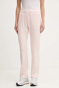 Spodnie dresowe Guess  różowe damskie V5YB20.KB212