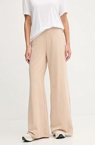 Spodnie dresowe EA7 Emporio Armani  beżowe damskie AF13135.7W000