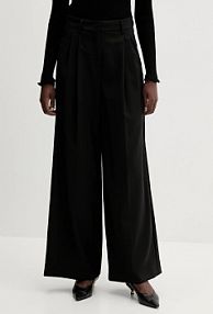 Spodnie eleganckie Weekend Max Mara  czarne damskie 2525136072600