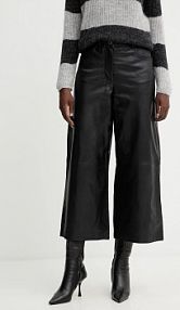 Spodnie skórzane Weekend Max Mara  czarna 2525436012600