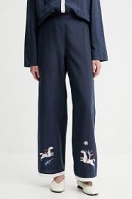 Spodnie eleganckie The Sleeper  granatowe damskie FW2402EP