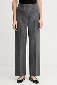 Spodnie eleganckie Tommy Hilfiger  szare damskie WW0WW47550