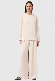 Spodnie eleganckie AllSaints  białe damskie W015TD