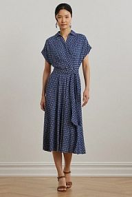 Sukienka midi Lauren Ralph Lauren  niebieska 200973374